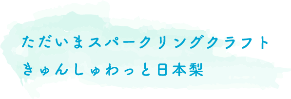 ただいまスパークリングクラフトきゅんしゅわっと日本梨